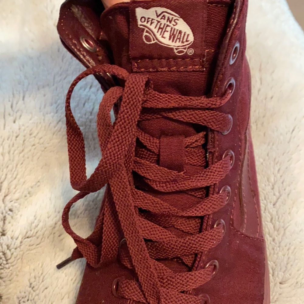 Burgundy VANS high tops